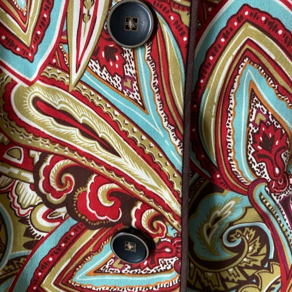 COLDWATER CREEK | Paisley Print Colorful Blazer Size XL - Picture 4 of 7